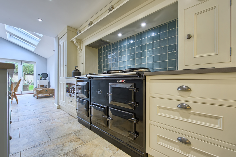Kitchen aga of a house redesign by Harvey Norman Architects Cambridge