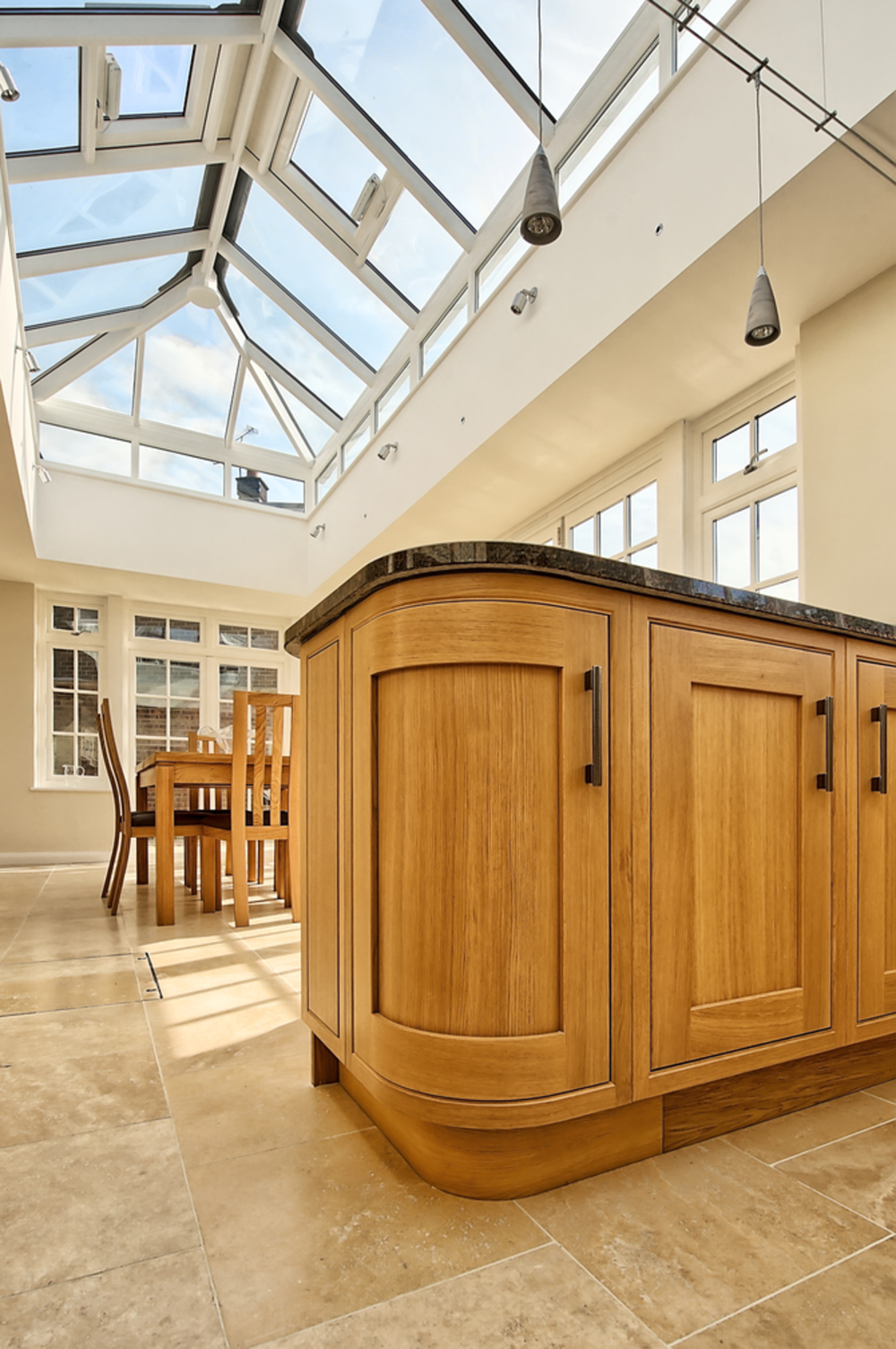 Breakfast bar of a house extension by Harvey Norman Architects St Albans