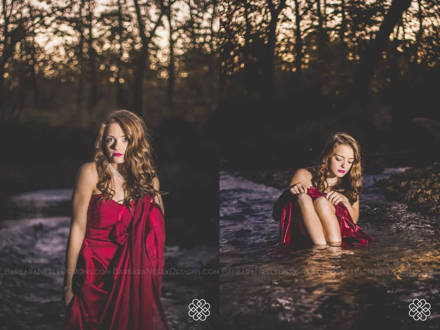 Trash the dress senior session at dusk