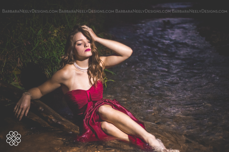 Trash the dress senior session at dusk
