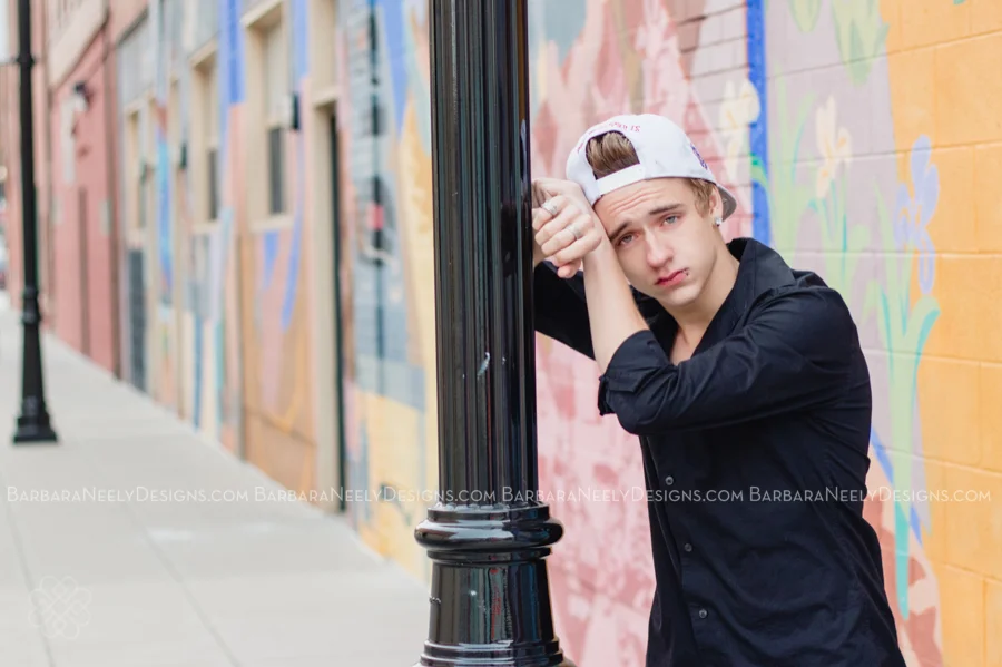 Senior guy on city street