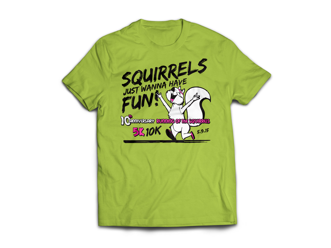 Running of the Squirrels T-Shirt Design