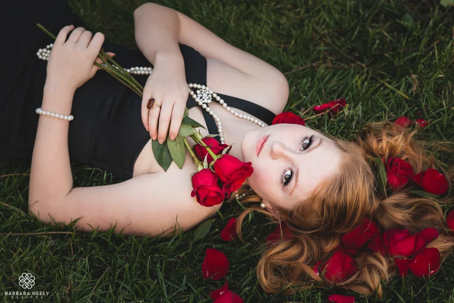 Old Hollywood vintage style senior portraits