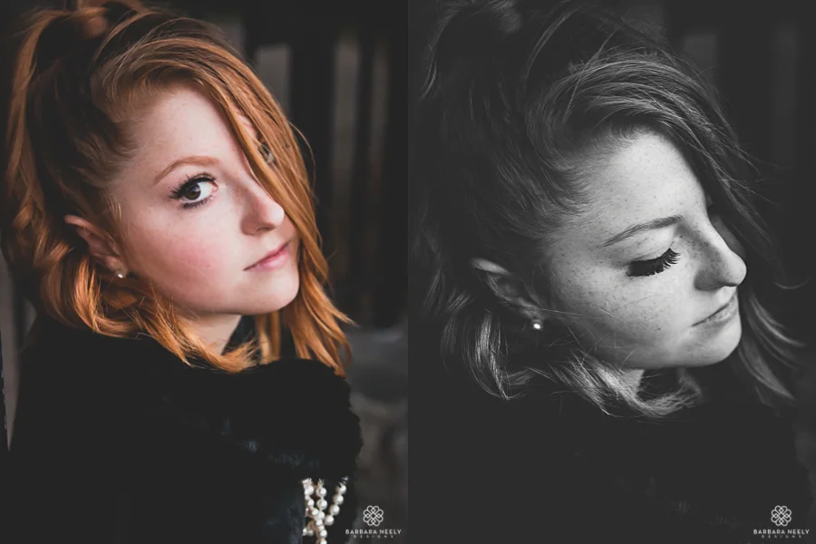 Old Hollywood inspired senior session