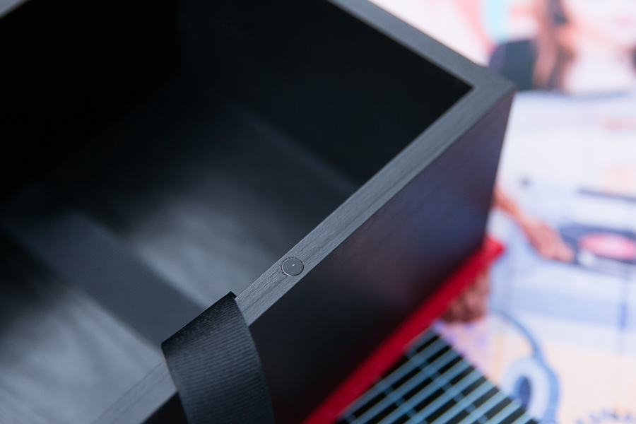 custom image box features solid wood construction