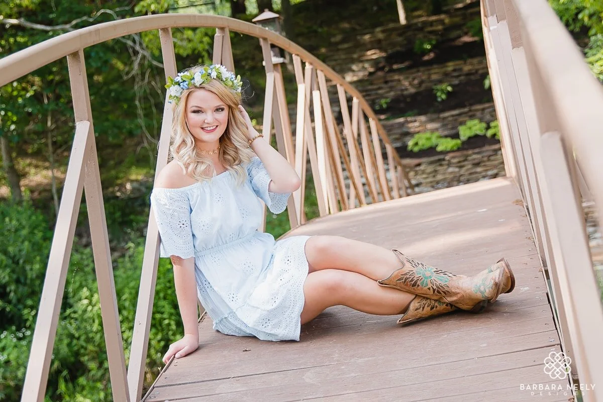 country boho senior pictures on a bridge .jpg