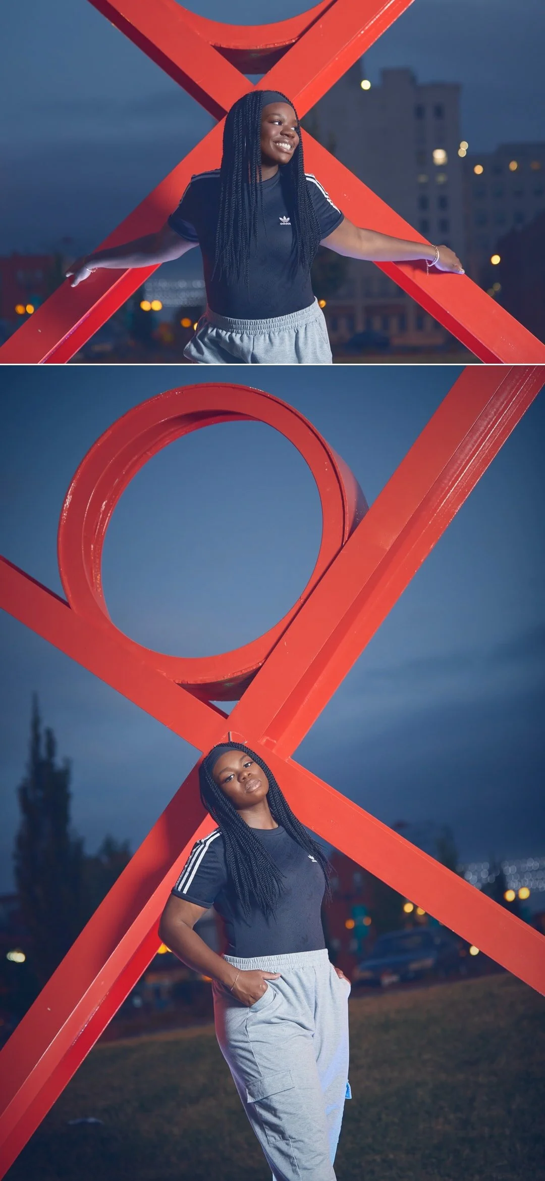 senior pictures with msu outdoor sculpture .jpg