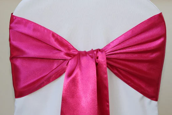 Fuchsia Satin Chair Sash