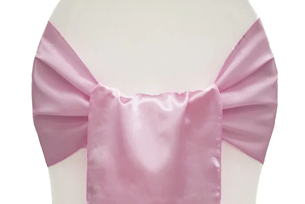 Medium Pink Satin Chair Sash