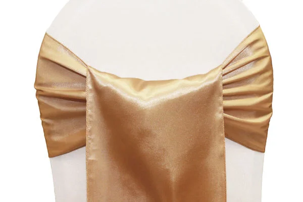 Gold Satin Chair Sash