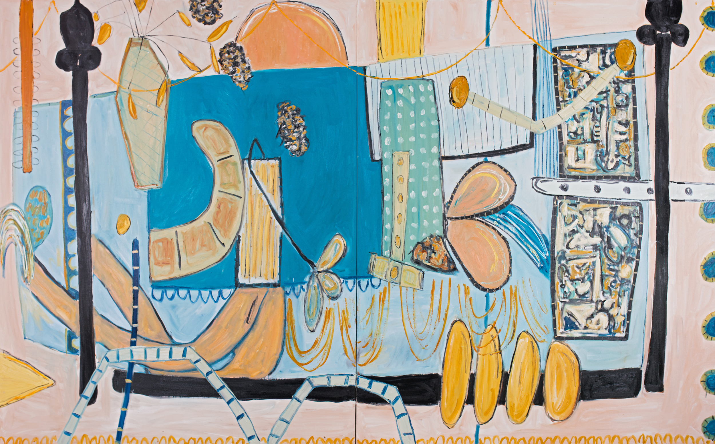 Alec Cumming | Stripped Bare | 6ft x 10.5ft | 2016 | Oil On Canvas