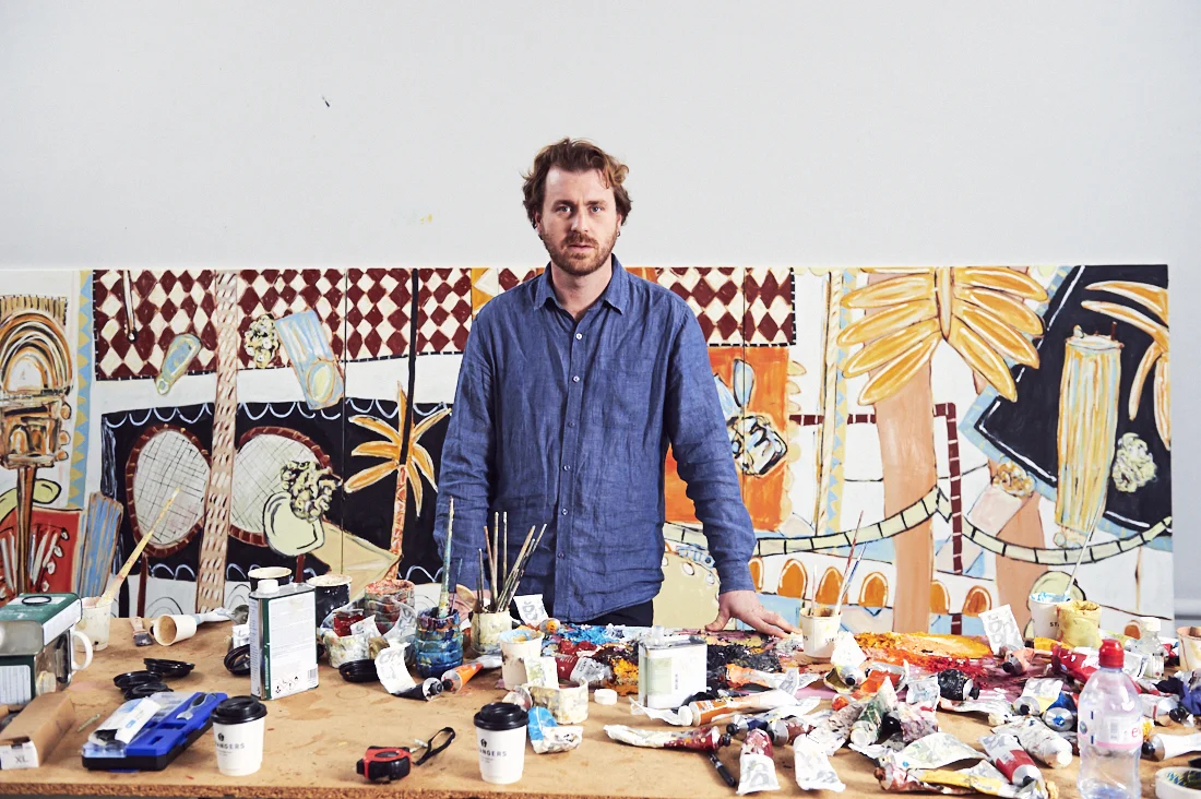 Alec Cumming in his Studio in Norwich, Uk, 2017. Photo: Andi Sapey.
