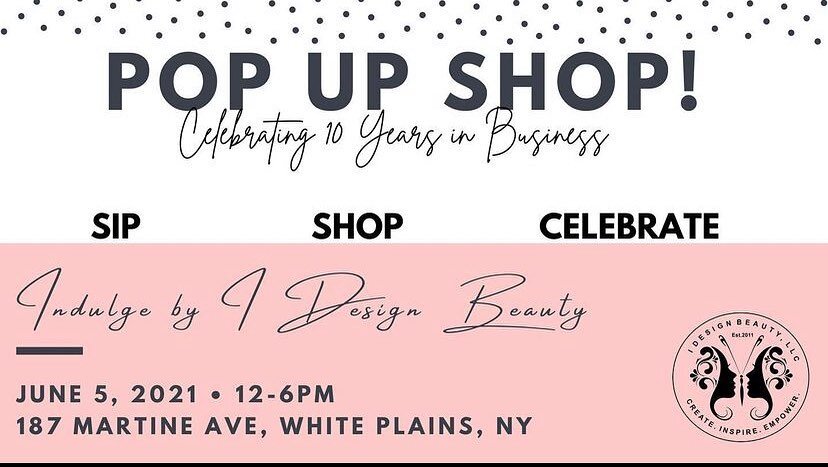 We are so excited about our next pop-up event featuring @idesignbeautyllc!! Join us as they will also be celebrating 10 years in business!! Don&rsquo;t miss it!!
.
.
.
#pop #up #whiteplainsny #event #skincare #haircare #shop #10 #anniversary #makersg