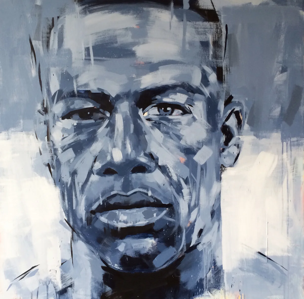 HOOP DREAM / acrylic on panel / 30 x 30 inches 