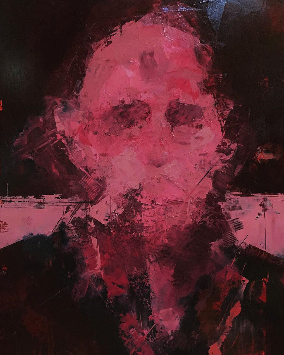 Abstract Portrait / acrylic on panel / 20 x 30 inches