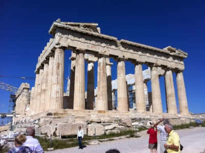 The one and only magnificent PARTHENON on the Acropolis in Athens, Greece.