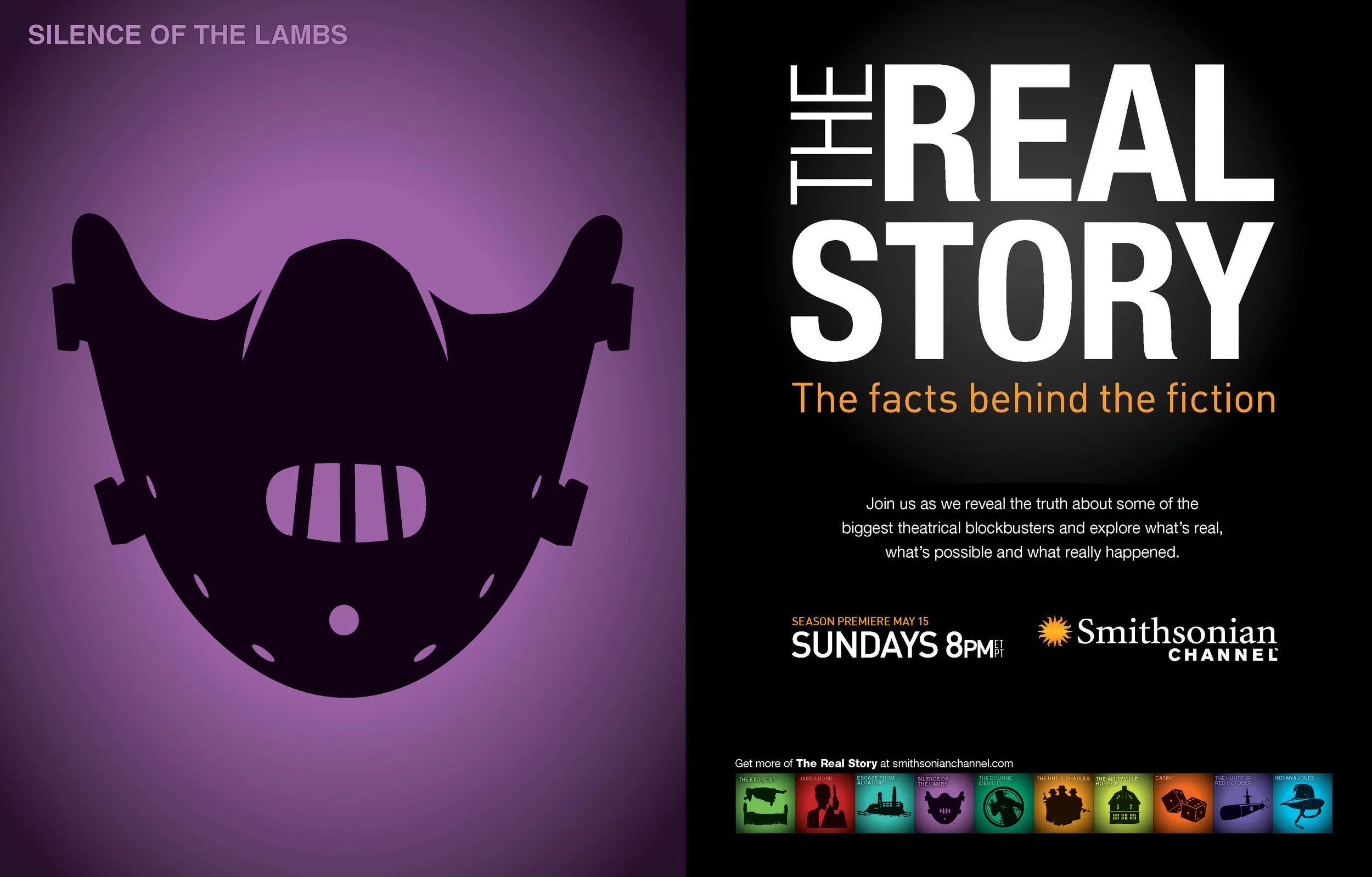  A series on Smithsonian Channel that takes a behind the scenes look uncovering the actual characters and true stories that inspired some of Hollywood's most famous blockbusters. I designed and illustrated over 25 iconic images over five seasons. 