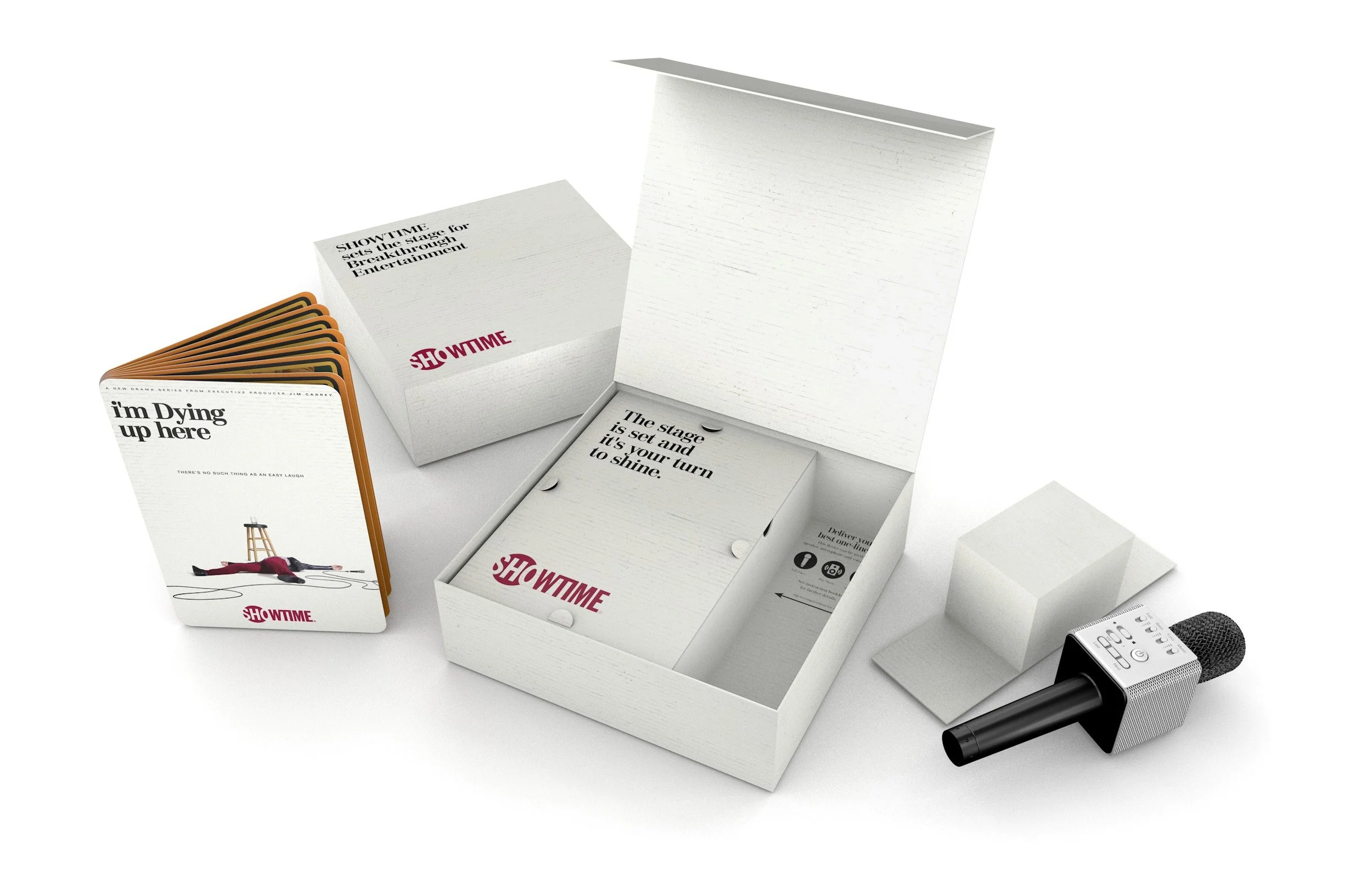  I’m Dying Up Here promotional press kit (overseeing design)     