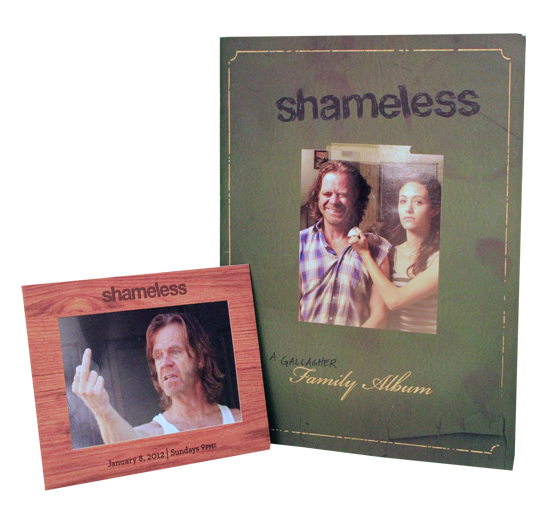  Shameless season 2 family album press kit came with a rude photo frame, beer coaster and Frank’s police record 