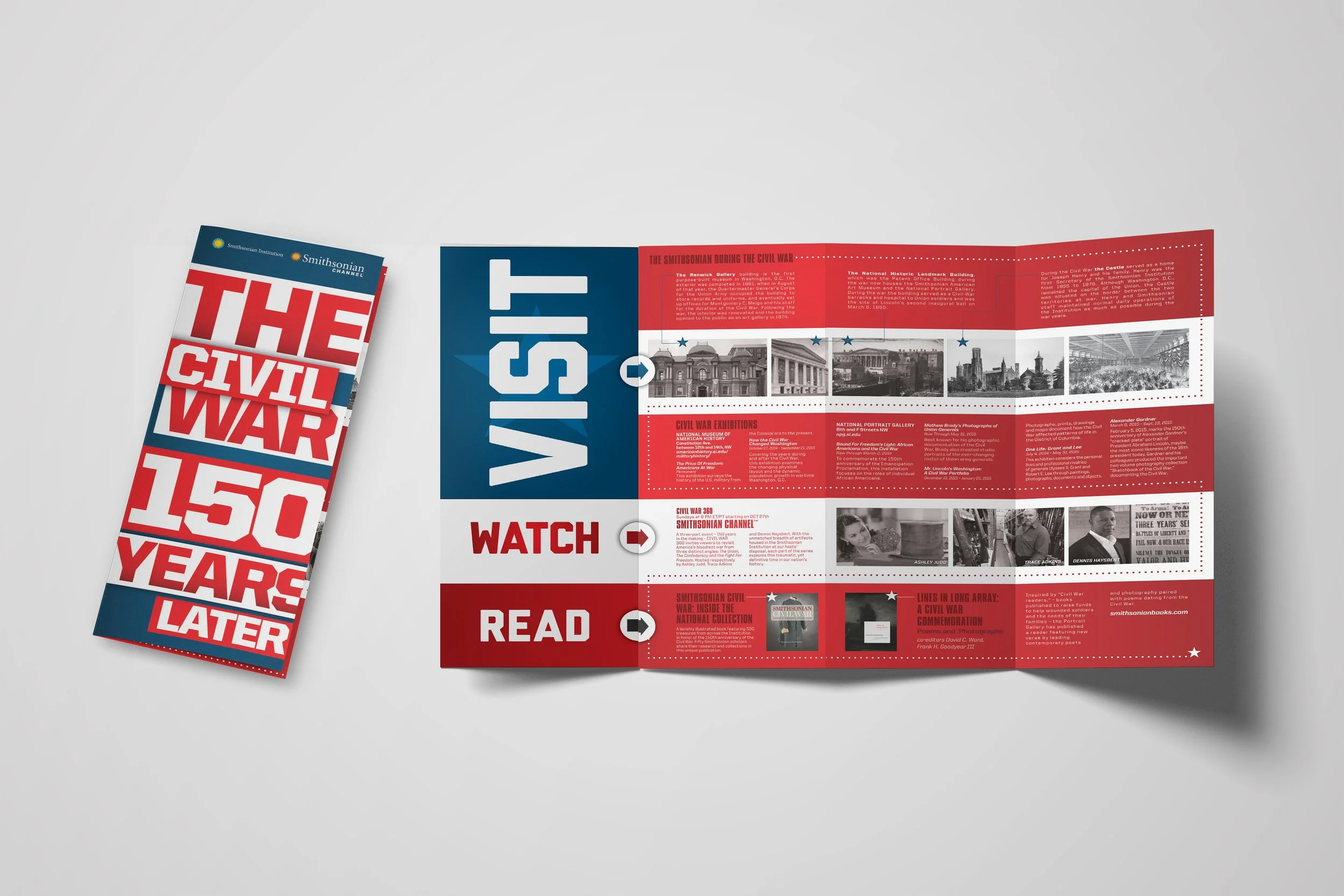  Smithsonian Channel museum brochures featuring a patriotic foldout.  