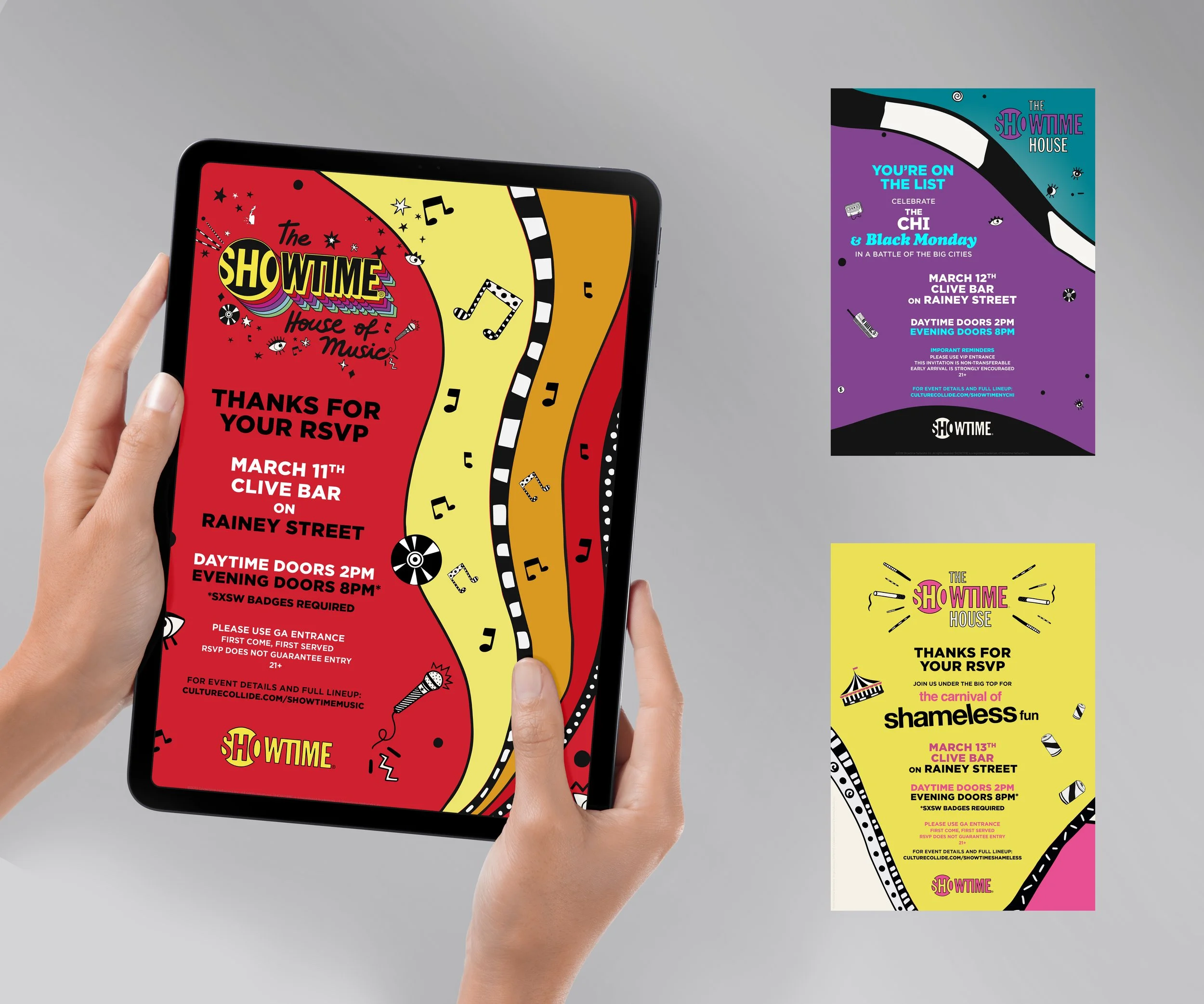  Digital and social creative for SXSW inviting fans to the Showtime House in Austin, Texas 