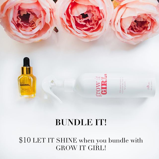 Now through SUNDAY! Our anti-aging skin and hair renewal oil, is only $10 when it&rsquo;s bundled with Grow It Girl! 🙌🏼