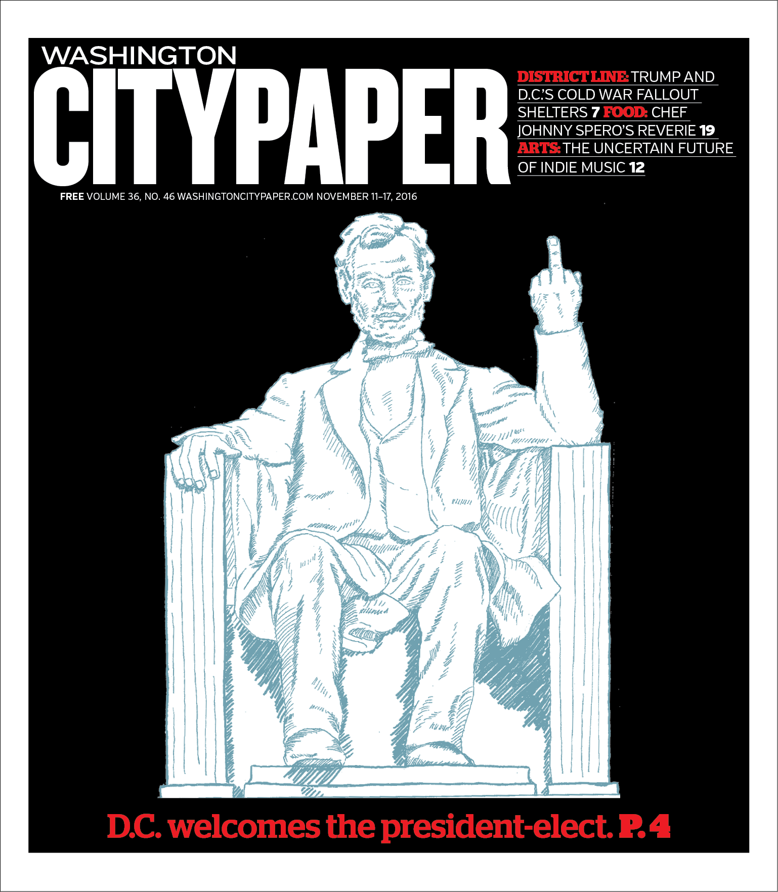 Washington City Paper cover , November 11, 2016