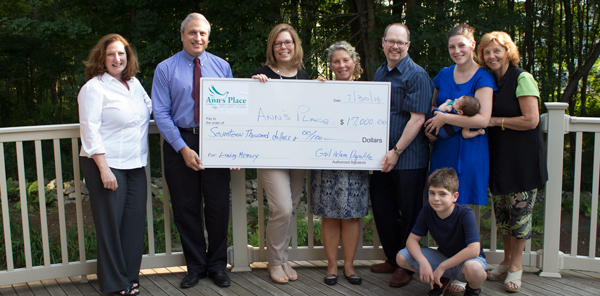 Above (l-r): Catherine McGrath, Anthony Zeolla, Carolyn Broccoli, Cheryl Koeber, John Hickey, Sarah Morrison, Dom Broccoli (crouching), Brock Morrison (in his mother's arms), Phyllis Hickey. 