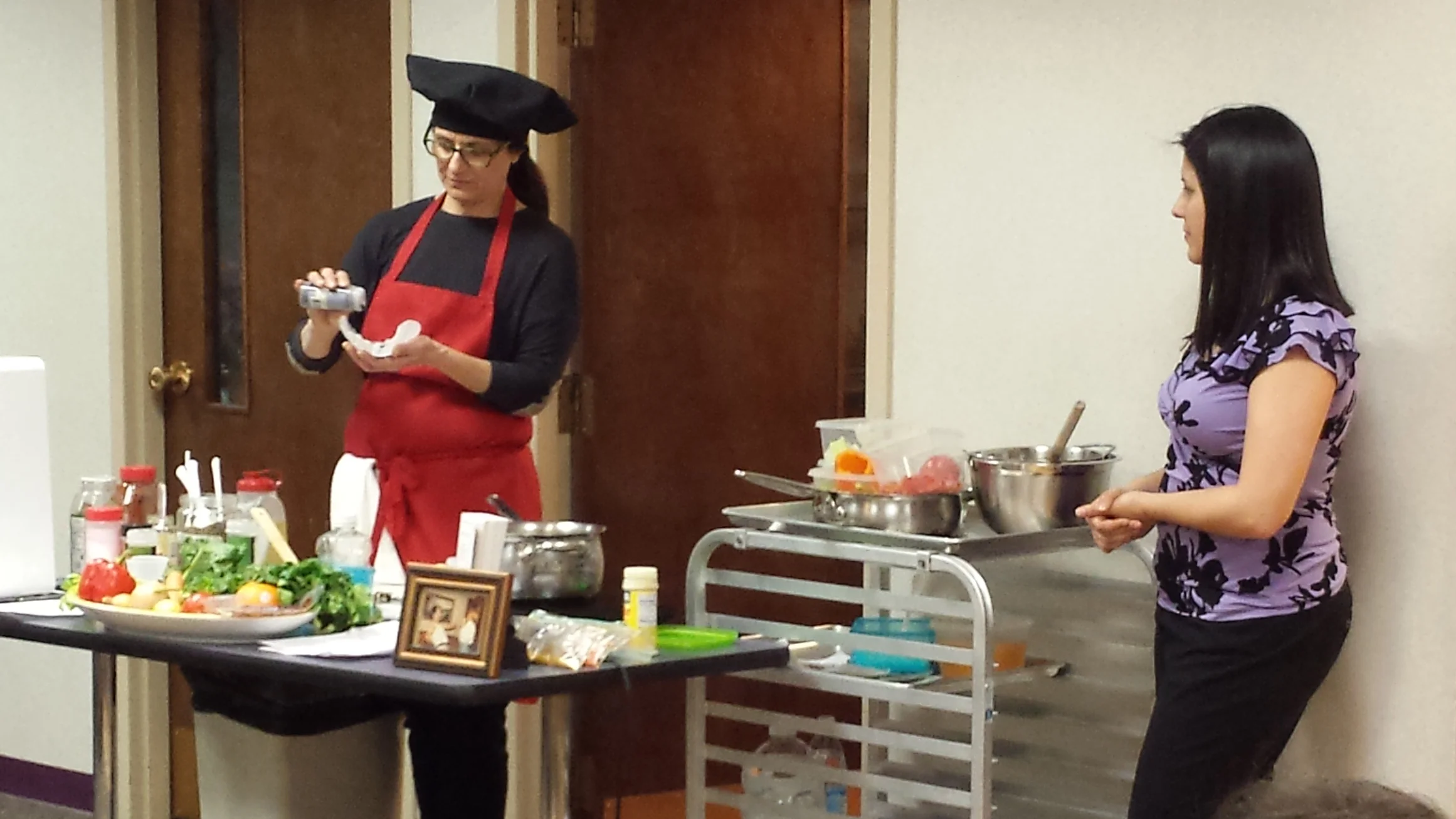 Left to Right: Chef Rody Manousakis, Candy Murias, LMSW