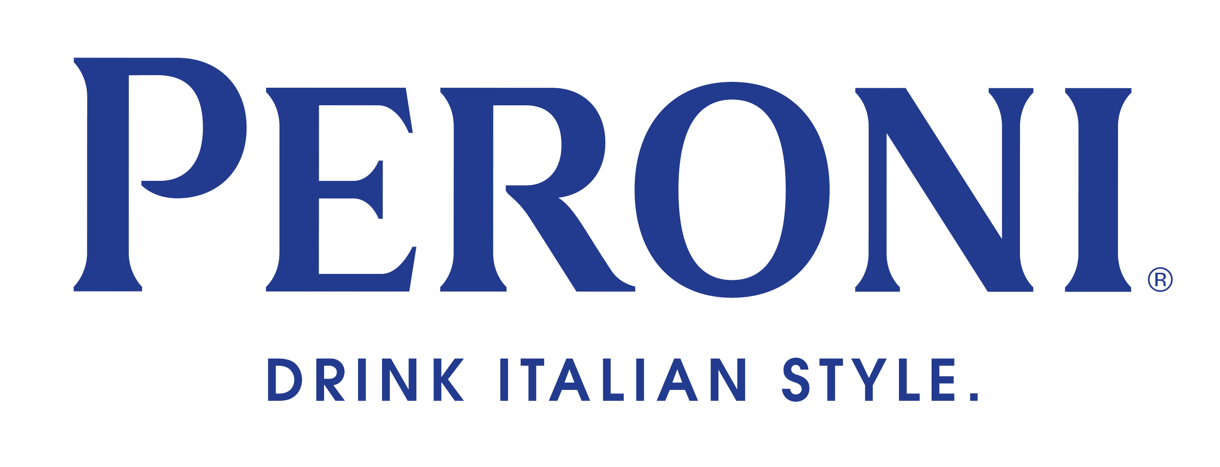 Peroni Drink Italian Style Blue Brand Logo.png
