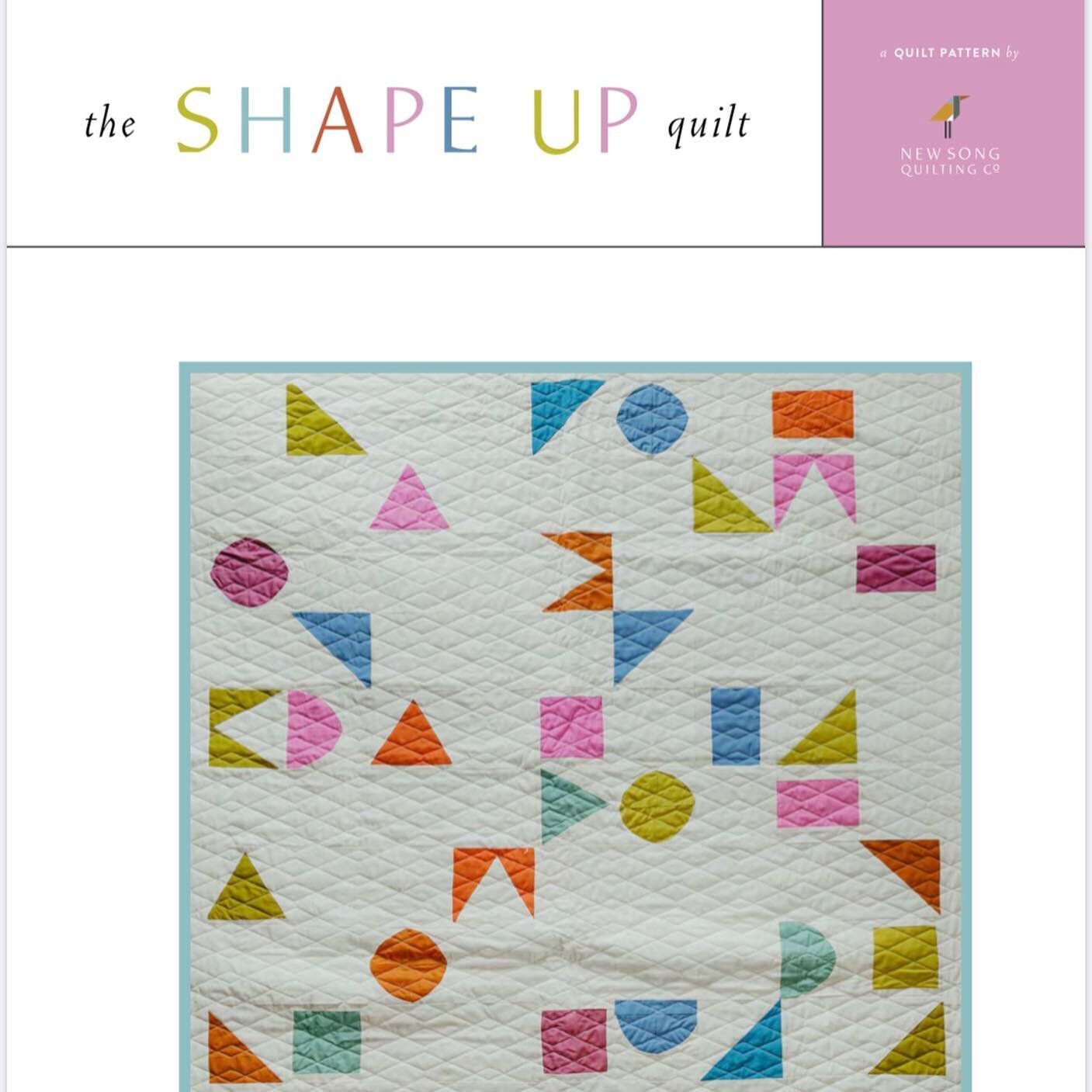 IT IS PATTERN RELEASE DAY!! 🥳✨ The Shape Up! Quilt pattern is in the SHOPS!

.
NB: in the ETSY shop (swipe up in stories for the link) the pattern is too big for a digital download. So you&rsquo;ll purchase a &ldquo;physical&rdquo; pattern that we w