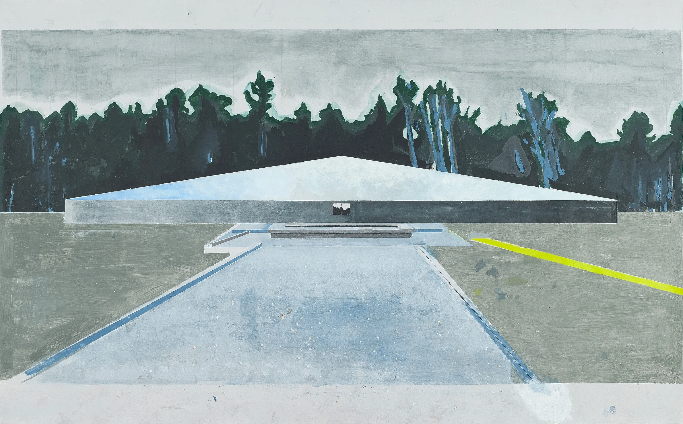 Paisagem De Erros (2ª Série) #03 - “Sóbibor” Acrílico sobre Papel Fabriano Accademia 400gr/m2 152 x 250 cm Janeiro 2015