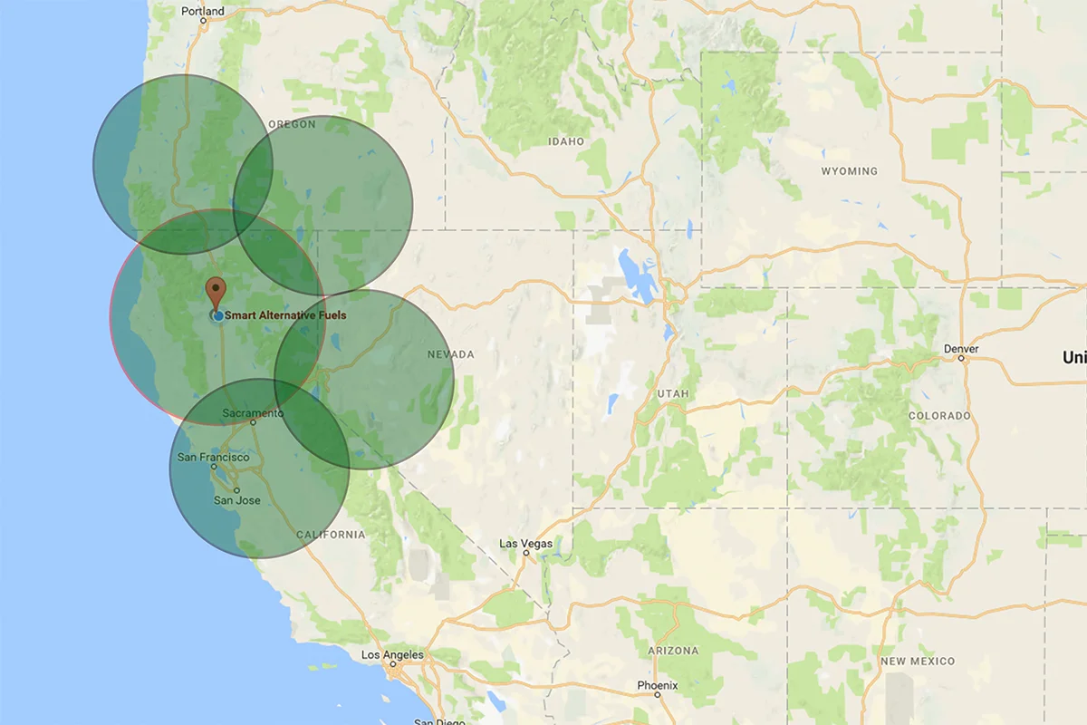 Smart Alternative Fuels provides AutoPilot Service throughout California, Oregon, and Nevada.