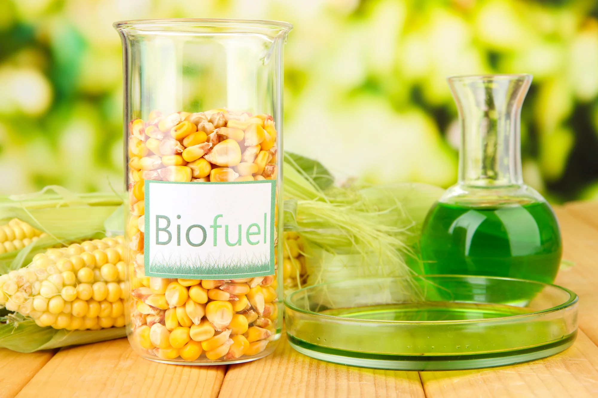 Conceptual photo of bio fuel. On bright background