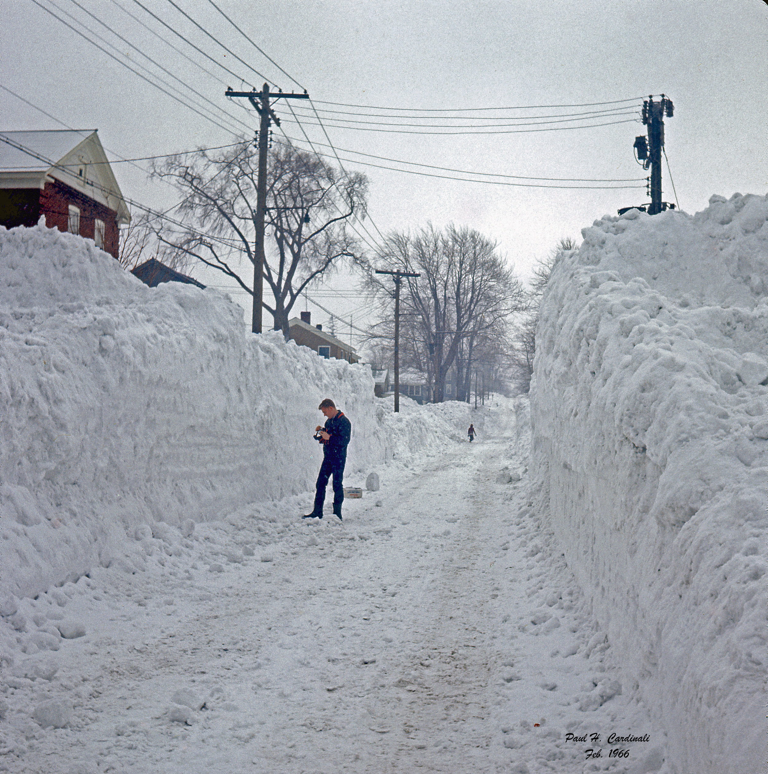 A picture perfect memory from The Blizzard of '66. Photo taken in Oswego, New York by Paul Cardinali.