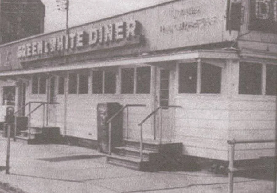 The Green & White Diner, one of my favorite restaurants in my hometown of Fulton's Dizzy Block.