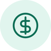 Dollar sign icon representing cost savings and waste reduction for food manufacturers using aseptic ingredients