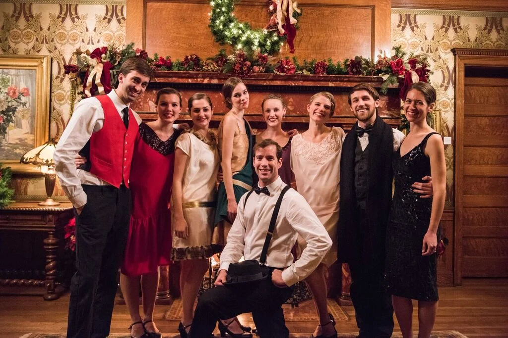 Municipal Ballet Co. backstage at the McCune Mansion, before our 2016 River of Rosewater performance