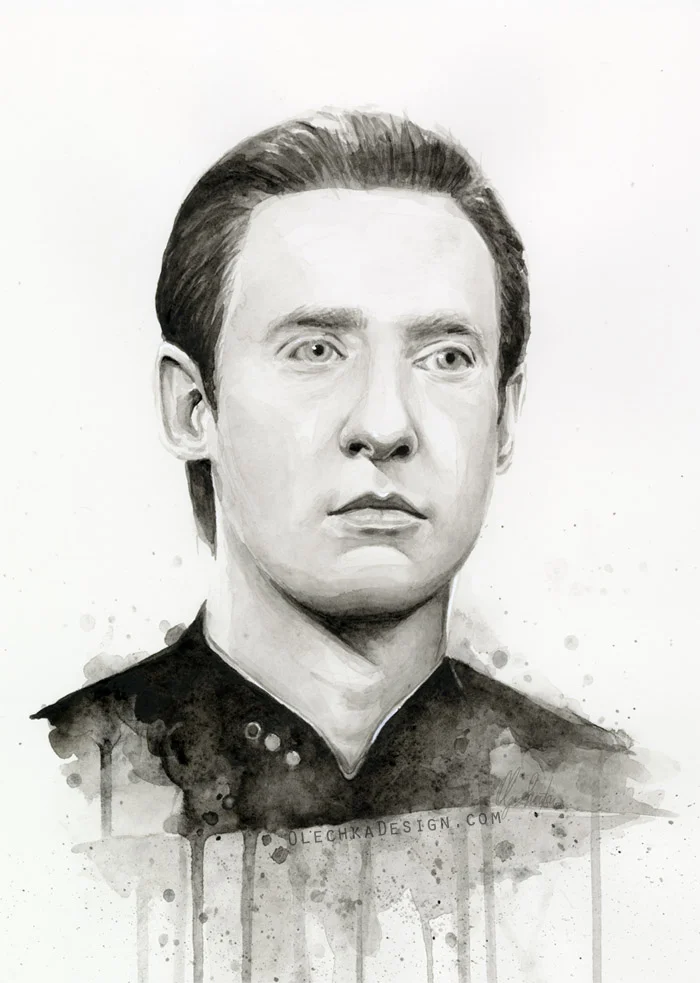 Data Watercolor Portrait