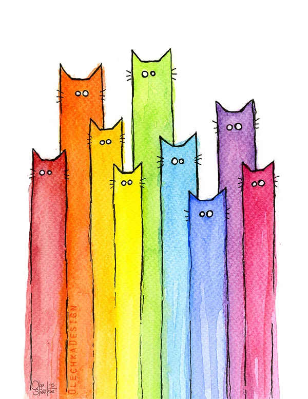 Rainbow of Cats 