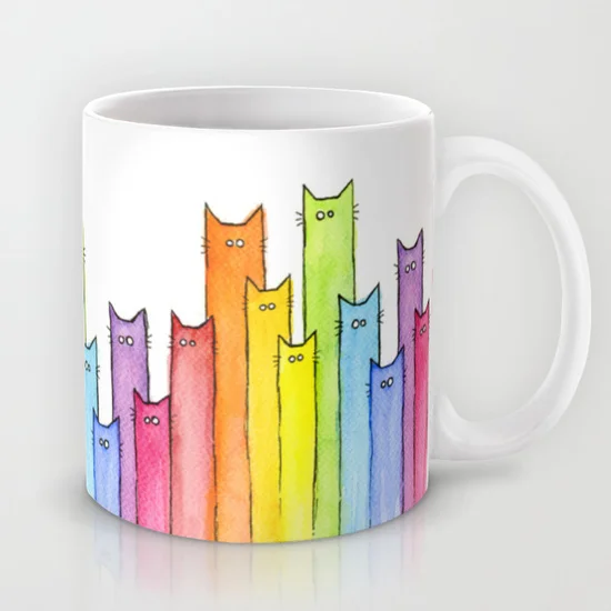 Rainbow of Cats Mug