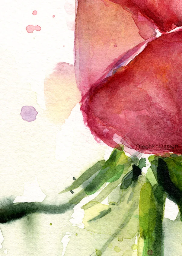 watercolor rose painting