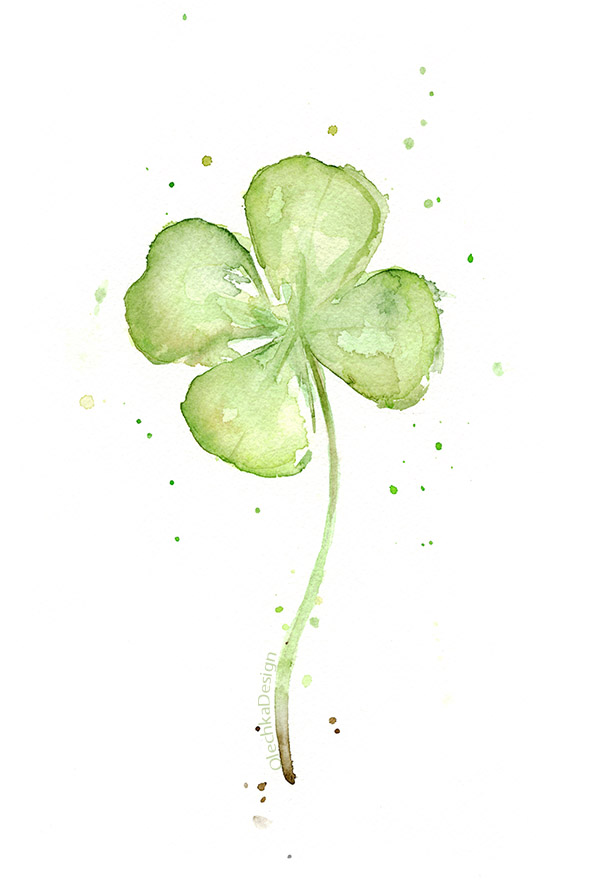 four leaf clover painting