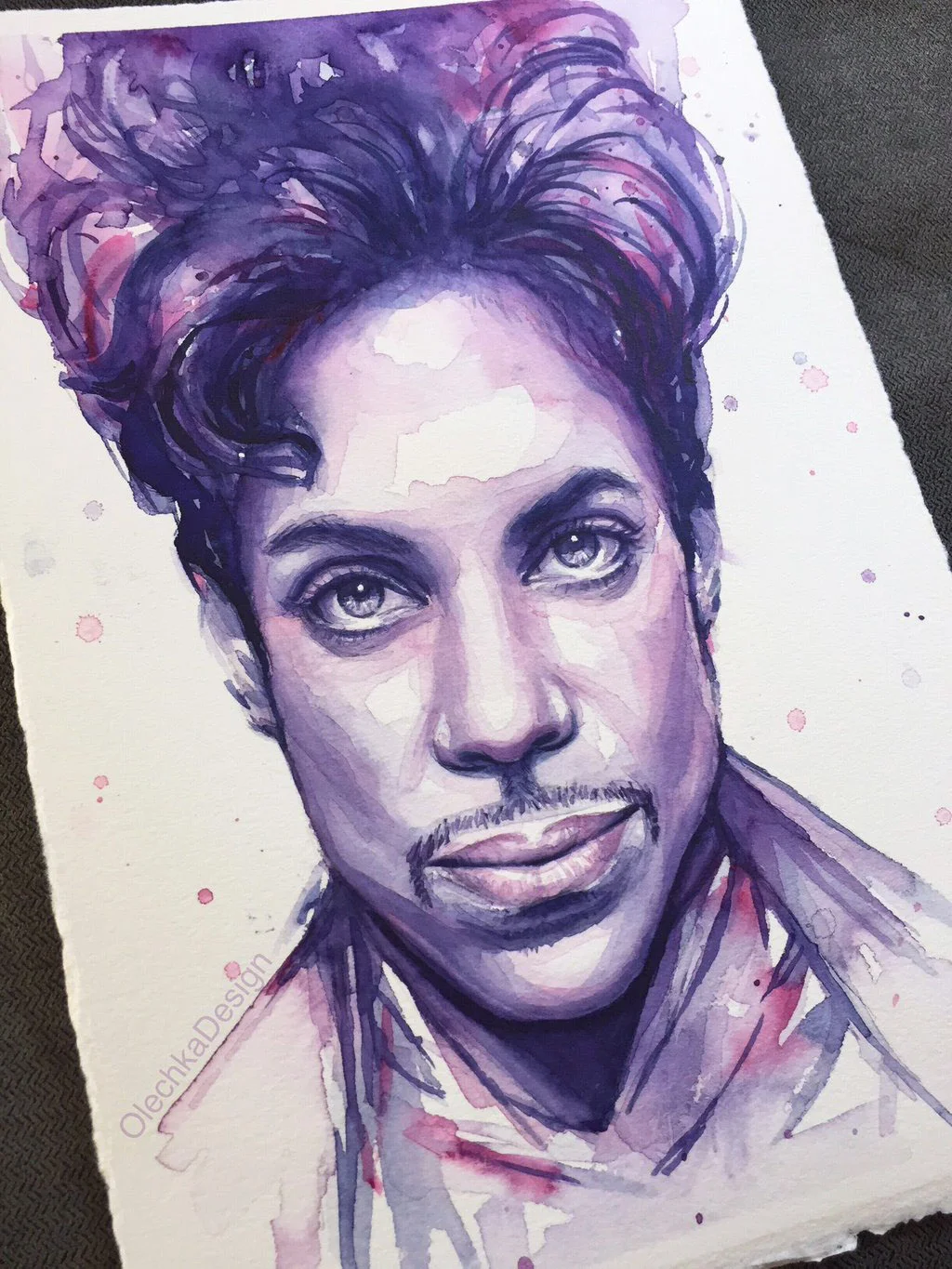 Prince Portrait Purple Watercolor