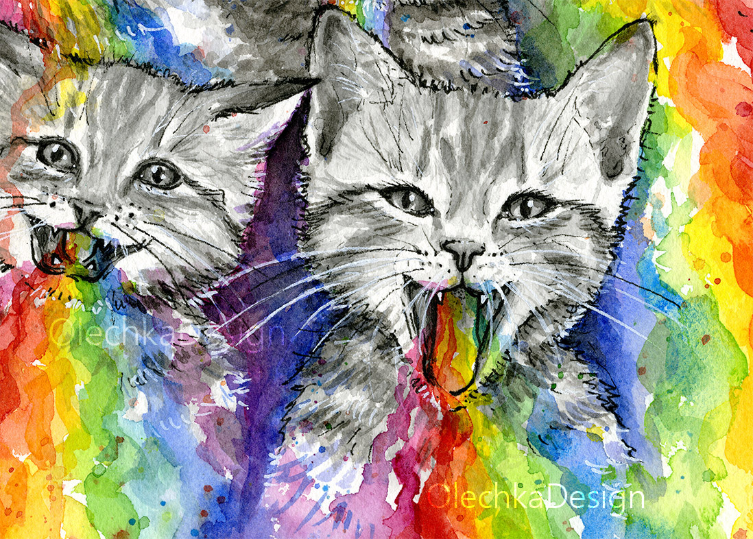 rainbow kittens