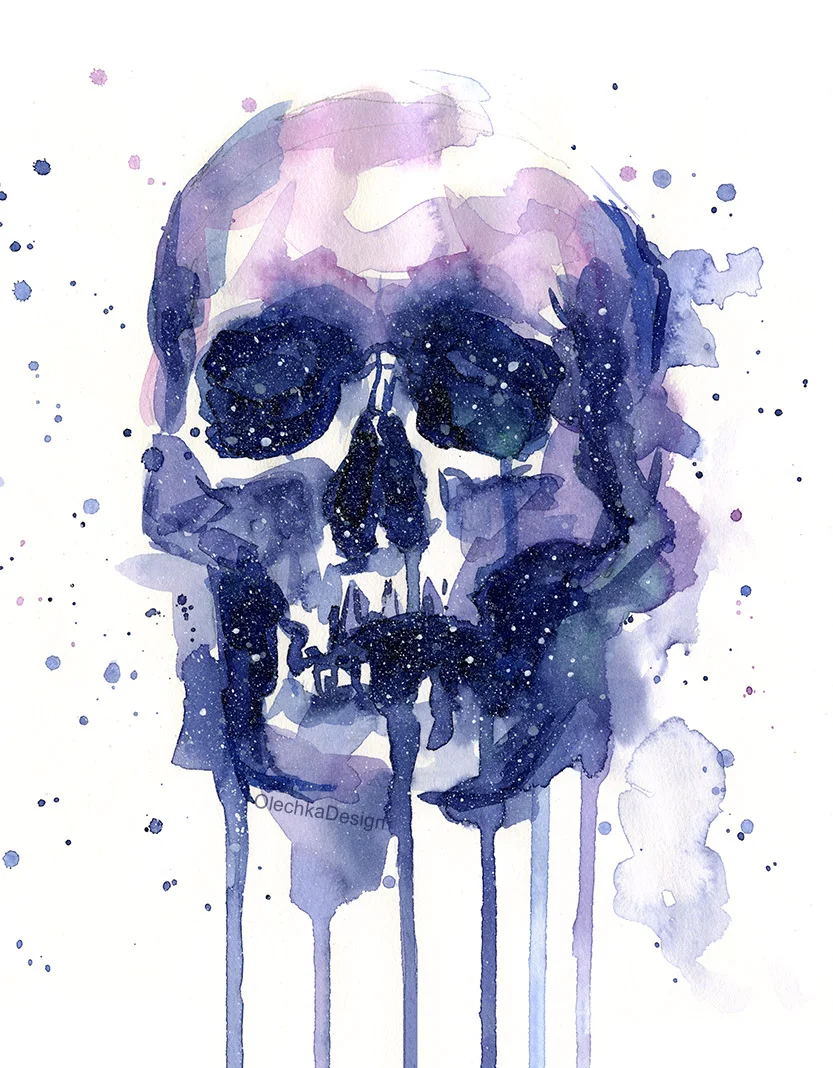 galaxy skull space skull