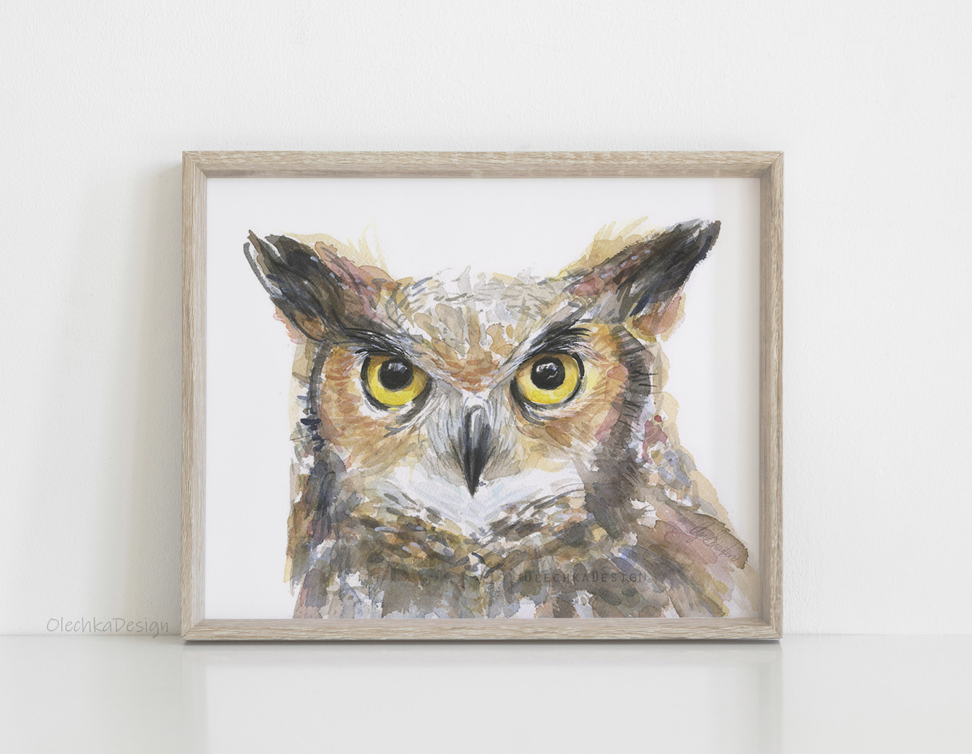 owl art great horned