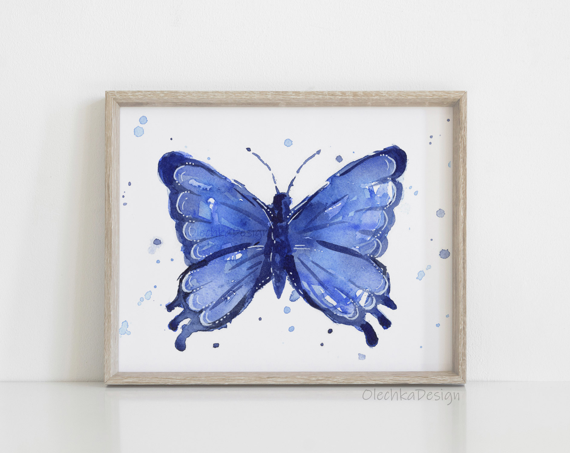 blue butterfly wall art