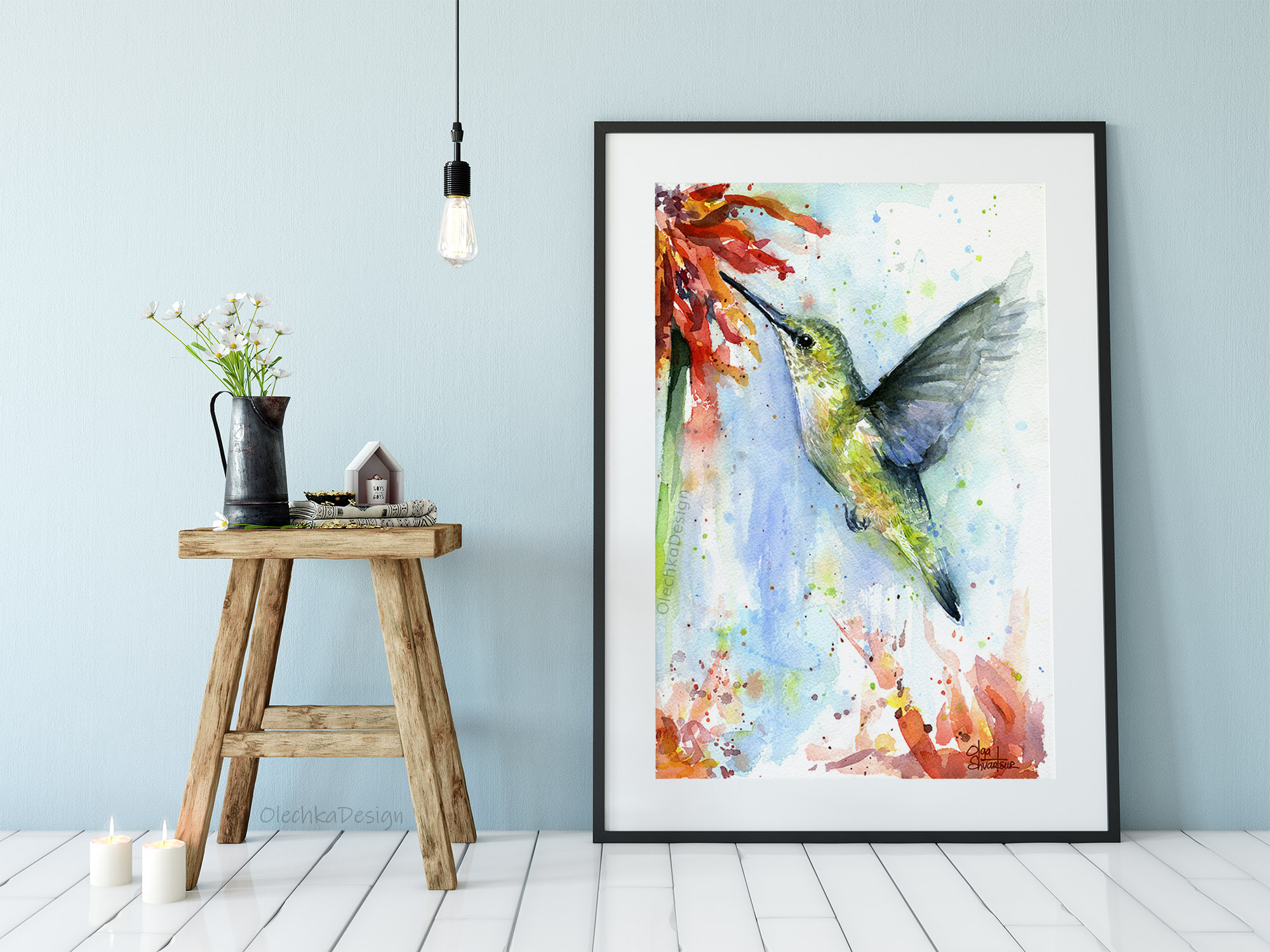 hummingbird painting 