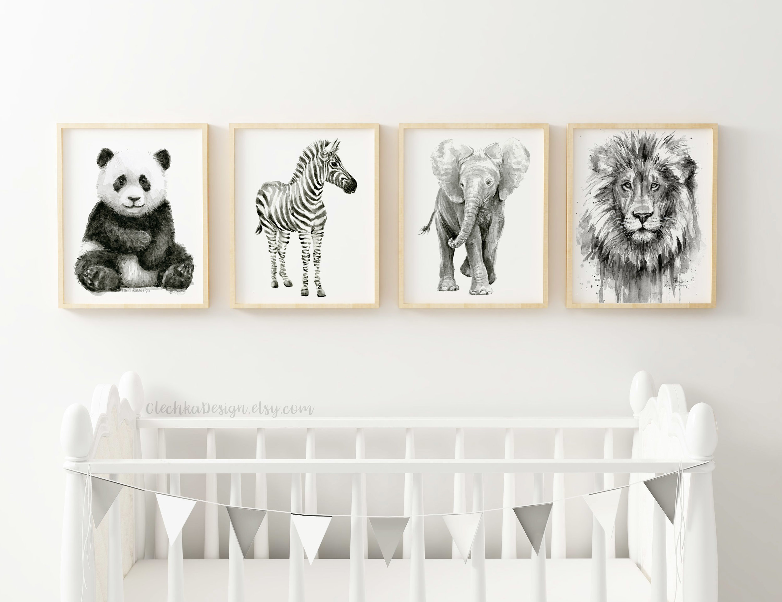 nursery animals wall art